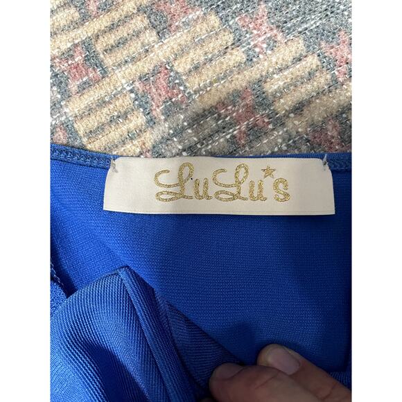 Lulus Blue Mini Strapless Dress - Size M - Picture 3 of 7